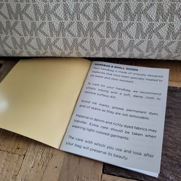 Timeless Michael Kors Monogram White and Brown Leather Tote Crossbody Bag - Picture 11 of 11